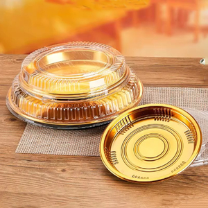 MOQ 50 ensembles, <span class=keywords><strong>assiette</strong></span> à sushi dorée de 11 pouces, <span class=keywords><strong>plat</strong></span> en plastique <span class=keywords><strong>pour</strong></span> poisson, <span class=keywords><strong>plat</strong></span> rond <span class=keywords><strong>pour</strong></span> sushi, dessert, fruits, pizza, boîte à <span class=keywords><strong>emporter</strong></span>, assiettes à sashimi, assiettes à en-cas - Product Image 2