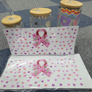 Gobelets de 16oz étanches UV pour les transferts de tasse sensibilisation au <span class=keywords><strong>cancer</strong></span> du <span class=keywords><strong>sein</strong></span> lavable résistance aux UV impression par transfert de chaleur pour - Product Image 1