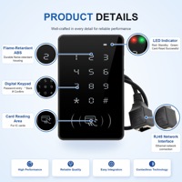 Pengontrol Akses Jaringan TCP IP HTTP MQTT UDP 4 Protokol Dapat Diubah 13.56MHz Panel Kontrol Akses 60000 Catatan Pabrik OEM