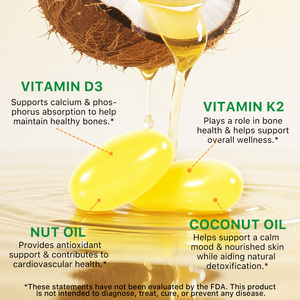 Complément alimentaire Lofuanna Vitamine D3 K2 en capsules, biologique, végétalien, pour des os sains et solides, calcium, magnésium, vitamine D3 K2 en gélules molles - Product Image 5