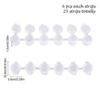 Mini pots de peinture vides - Bandes de pots de peinture de 3 ml, conteneurs de rangement en plastique pour l'art et l'artisanat, idéaux pour les écoles et les camps d'été.