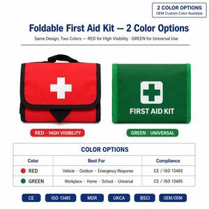Botiquín de Primeros Auxilios Plegable, Compacto, de Tres Pliegues, Bolsa Médica de Emergencia, CE ISO 13485, Manual, 5 Años de Garantía, Logotipo Personalizado, para Viajes - Product Image 3