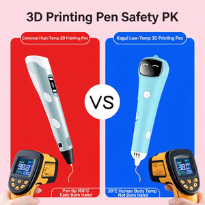 Stylo d'impression 3D éducatif pour enfants, jouet musical avec son, alimenté par piles, unisexe, sans fil, basse température, rechargeable, pour dessin DIY - Product Image 3