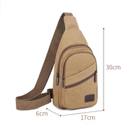 Sac de Poitrine en Toile Personnalisé pour Homme, Style Vintage, Sac Bandoulière Croisé Tendance, Sac à Épaule Décontracté Simple – Collection 2026, Vente Flash