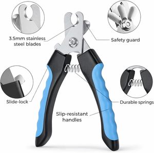 Vente en gros de coupe-ongles pour animaux de compagnie en acier inoxydable, accessoires de toilettage pour animaux de compagnie en plastique, ciseaux à ongles pour animaux de compagnie en acier inoxydable - Product Image 3