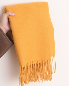 ผ้าพันคอเนื้อหนาอบอุ่นแบบย้อนกลับได้ผ้าสีพื้นแฟชั่นสไตล์เกาหลีแบบสวมสบายฤดูใบไม้ร่วงและฤดูหนาว - Product Image 1