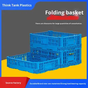 Klappbarer Kunststoffkorb für Frisches Gemüse und Obst, Präsentations- und Lieferbox, Supermarkt-Aufbewahrung, Stapelbare Kühlketten-Umschlagbox - Product Image 1
