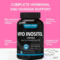 Capsules de Myo-Inositol OEM, 120 Capsules Végétales, Folate, Santé Féminine, Halal, GMP, Complément en Vrac, Marque Privée