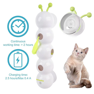Zenidoo Intelligent Interactive Modern Plastic Cat Toy Motion Activated Wack <b>Worm</b> Post Design Automatic Hole Emergence Teasing - Product Image 5