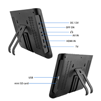 Nouvelle conception, téléviseur portable mini 10,1 pouces 720P LED USB ATSC DVB-T2 ISDB-T avec batterie
