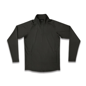 Custom Jogger Gym Sports manga larga 1/4 Quarter Zip Pullover Shirt - Product Image 2