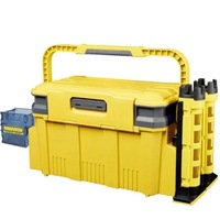 Boîte de pêche à double couche de grande capacité 19,5 L, boîte de rangement portable en PP avec emplacements pour porte-cannes