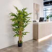 Plante artificielle en pot de bambou pour salon, bureau, patio, toile de fond d'événement, hall commercial et rénovation paysagère