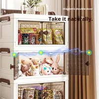 Armoire de rangement pliable multi-niveaux pour salon, 4 niveaux, organisateur de vêtements pour bébé, pour chambre à coucher, cuisine