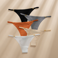 Taille basse respirant femmes sous-vêtements sans couture femmes culottes solide teint Style quotidien femmes string culotte