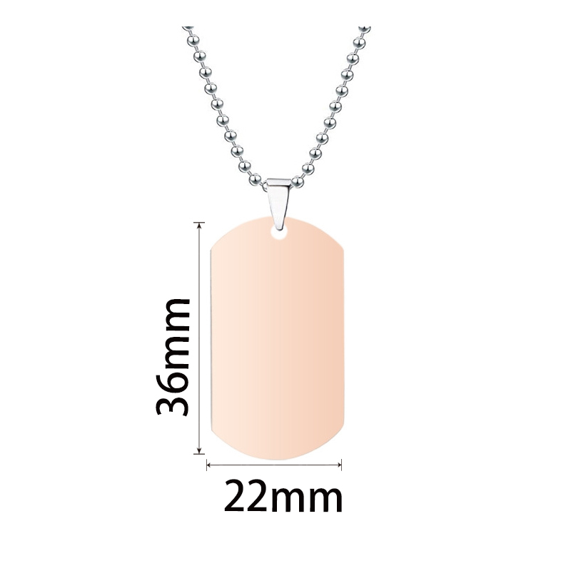 Rose gold  36 * 22mm+Silver round bead chain