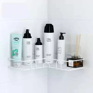 Wall-mounted <strong>Corner</strong> <strong>Bathroom</strong> <strong>Storage</strong> Shelf Metal Powder Coated No Drilling Required Multifunctional <strong>Storage</strong> <strong>Unit</strong> - Product Image 5