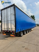 Remorque de cargaison à 5 essieux 53 pieds Van Box rideau côté camion remorque Van semi-remorque à vendre