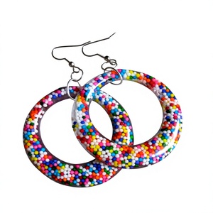 Pendientes de Aro de Resina con Forma de Loro Colorido Clásico, Diseño Elegante, Chapados en Oro, Joyería de Moda con Forma de Animal, Los Mejores Regalos para Mujer - Product Image 3