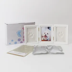 Commemorative Of Pet Paw Prints Used For Various Small Animal Premium Wooden Photo Frame DIY Set