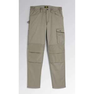 DIADORA UTILITY - 702.177663-75012/M <b>Trousers</b> in stretch polyester, cotton and elastane twill <b>grey</b> hemp <b>WORK</b> <b>TROUSERS</b> - Product Image 1