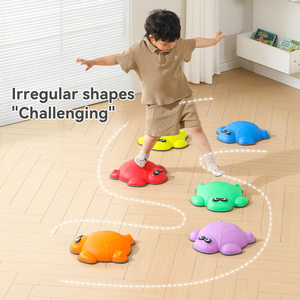 Pierres d'équilibre en forme de tortue pour enfants, ensemble de 6 pièces, jouet sensoriel antidérapant pour l'intérieur et l'<span class=keywords><strong>extérieur</strong></span>, pour les tout-petits de 3 ans et plus - Product Image 3