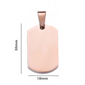 Étiquettes de <span class=keywords><strong>chien</strong></span> vierges en acier inoxydable de mode pendentif d'étiquette de <span class=keywords><strong>chien</strong></span> carré blanc noir or poli pour la gravure au Laser personnalisée - Product Image 4