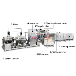 Linha de produção de doces com função de fermentação a vácuo e sistema de pesagem automática de materiais primos