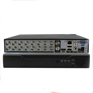 16 canais cctv híbrido 5 em 1 dvr (1080p tvi + cvi + ahd + analógico) cms sistema 16ch disco, gravador de vídeo de vigilância