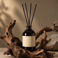 Coffret Cadeau Diffuseur à Bâtonnets Naturels Longue Durée avec Bouteilles en Verre Artisanales Sans Sulfate pour Parfum d'Ambiance