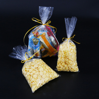 Sac plat en PE transparent personnalisé, haute transparence, qualité alimentaire, OEM, emballage en plastique pour bonbons, chocolat, sucettes, film en rouleau