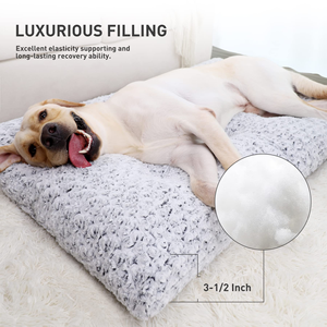 Lit de cage pour chien en peluche de luxe, écologique, doux, respirant, lavable, antidérapant, pour chiens de petite, moyenne et grande taille - Product Image 3