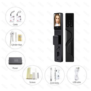 AISUO TUYA WIFI Serrure de porte israélienne Serrure de porte intelligente 3d Reconnaissance faciale Serrures intelligentes automatiques avec caméra Sécurité biométrique intelligente - Product Image 6