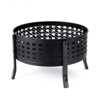 Brasero portable de haute qualité fabriqué en usine, avec revêtement en poudre, barbecue avec fourche à feu pour se réchauffer