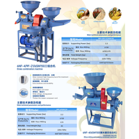 Machine à décortiquer le riz trois-en-un pratique pour usage commercial, capacité de 100-300 kg/h, équipement de traitement des céréales