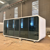Casa Contenedor Tipo Cabaña Apple de Lujo, Personalizada, Ecológica, Móvil, Prefabricada, Estructura de Acero para Oficina, Diseño Insonorizado