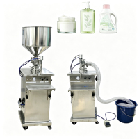 Machine de remplissage pneumatique à piston pour crème cosmétique, pâte épaisse, shampoing, savon liquide, flacons et pots de 50 à 500 ml