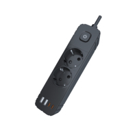 Meistverkaufte EU-Steckdosenleiste mit 2 USB- und 2 Typ-C-Anschlüssen, 5 AC-Steckdosen, 3 Elektrischen Steckplätzen, USB 2 AC-Anschluss für Verlängerungskabel