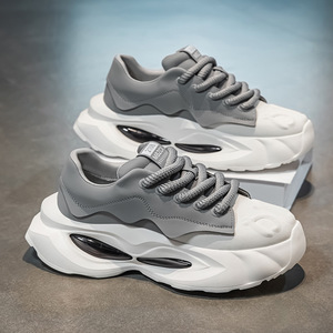 Scarpe Casual da Uomo Trendy con Design a Lettere, Personalizzate, alla Moda, con Suola Spessa, Comode, <span class=keywords><strong>in</strong></span> Tessuto e Rete, per Campus - Product Image 2