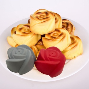 New Eco-Friendly Reusable Heat-Resistant Silicone Rose-Shaped Cupcake <b>Mold</b> for Baking Muffins and <b>Cakes</b> - Product Image 1
