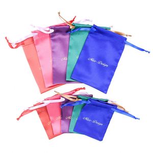 Nouvelle pochette en satin de soie avec cordon de serrage pour bijoux, emballage cadeau, pochette cosmétique, sac à cheveux en satin doux avec cordon de serrage - Product Image 5