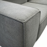 Canapé modulaire en chenille en forme de L pour grands projets hôteliers, emballé sous vide, sections moelleuses, en mousse à mémoire de forme, respectueux de la peau