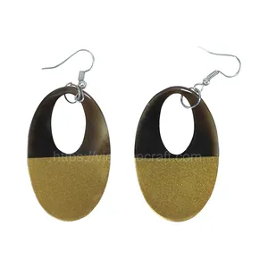 Unique Drop-shaped Horn Earring Jewelry Accessories Buffalo Horn Luxury Design Wholesale