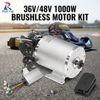 Kit moteur BLDC MY1020 36V 1000W, contrôleur de moteur CC sans balais haute vitesse, pédale d'accélération pour kart électrique, scooter, VTT