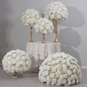 2,4 m Pure Rose White Heart Flower Propuesta Diseño del sitio Flower Ball Decoración de la boda Flores de simulación - Product Image 3