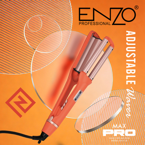 <span class=keywords><strong>Fer</strong></span> à friser ENZO Deep Wave 19MM 22mm 25MM, <span class=keywords><strong>fer</strong></span> à friser à trois tubes, <span class=keywords><strong>fer</strong></span> à friser professionnel pour salon, baguette à friser en céramique - Product Image 4