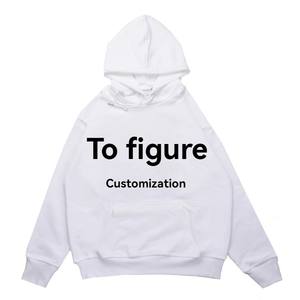 Sweat-shirts à capuche pour hommes, pull-over léger et respirant, impression numérique surdimensionnée, logo, polyester/coton, écologique - Product Image 3