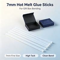 Bâton de colle thermofusible transparent blanc 7 mm, adhésif haute adhérence pour loisirs créatifs, boîtes cadeaux, fabrication de pinces à cheveux, viscosité 4000-6000