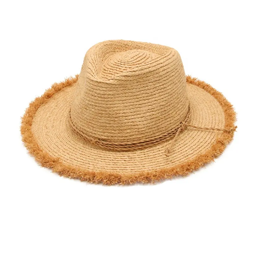 Sombrero de paja panamá hecho a mano para mujer, sombrero de paja de Panamá, color negro, grande