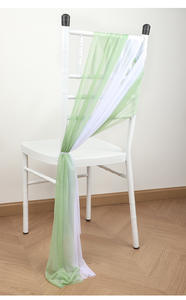 Copricostume per matrimonio in Chiffon copricostume addobbi coprisedia in tessuto <span class=keywords><strong>Tulle</strong></span> per banchetti di cerimonia di festa - Product Image 2